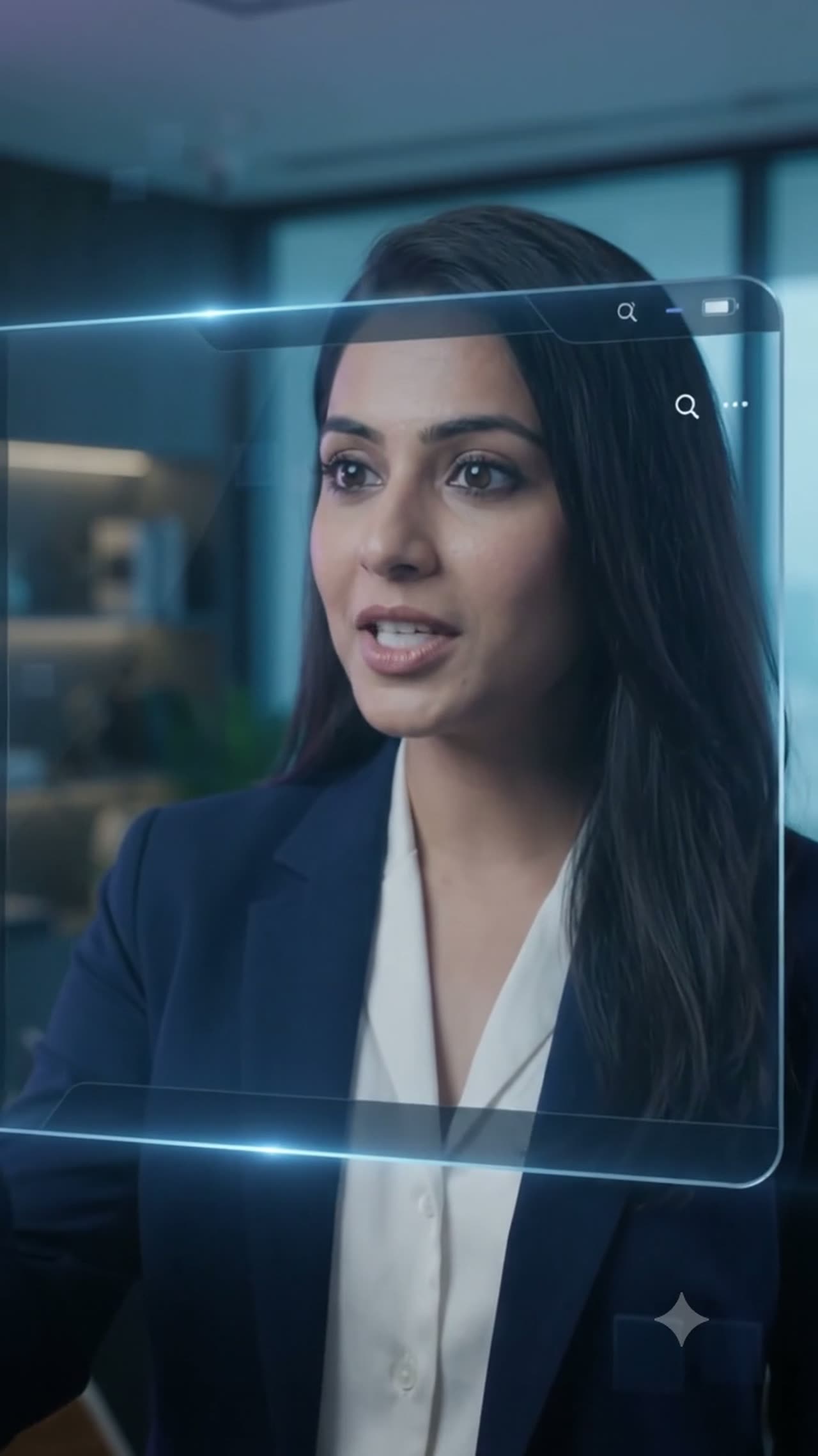 SevaDesk advertisement — a person interacting with a digital interface